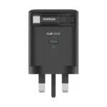 Momax Gan 65w Charger With Retractable Usb-c Cable - Black-135425