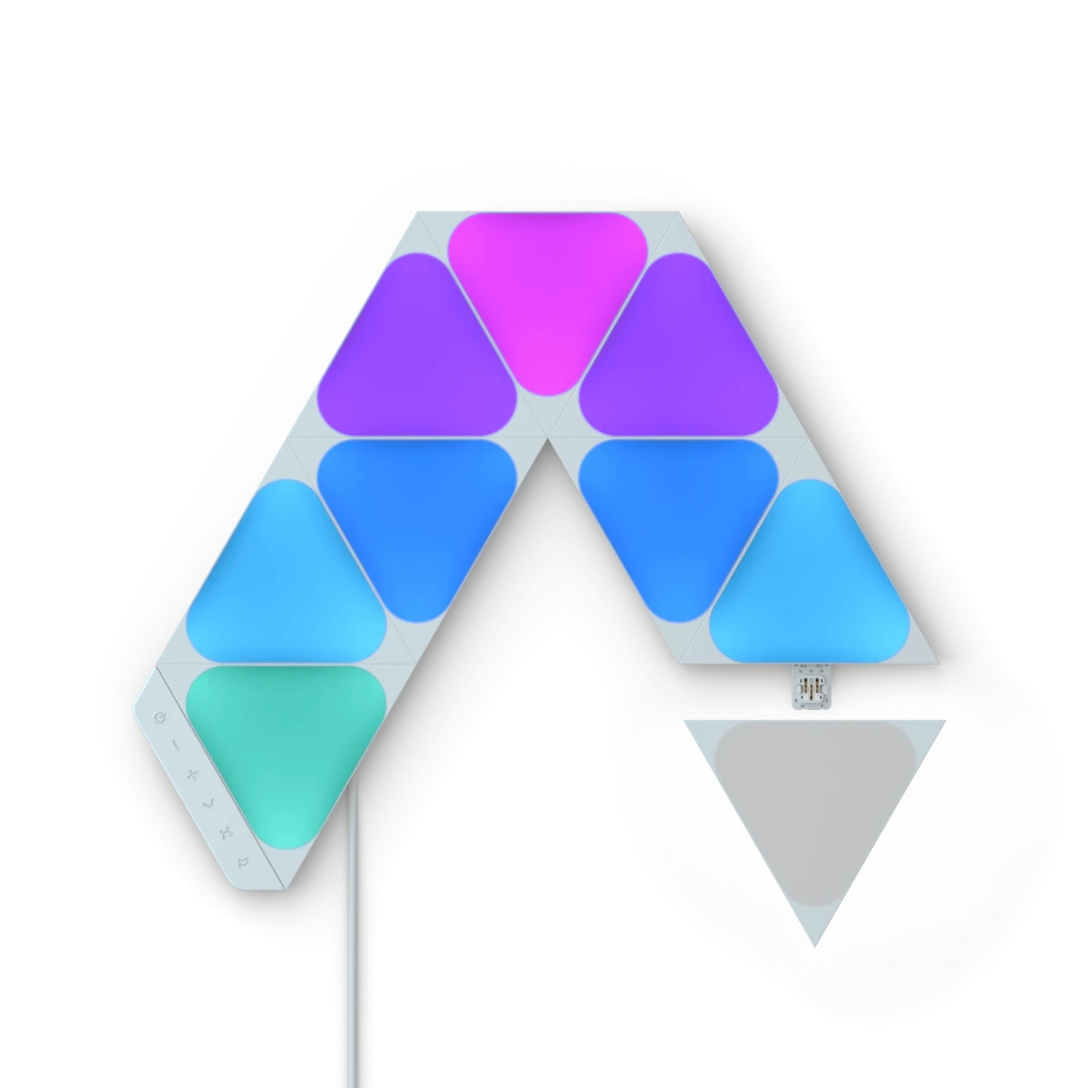 Nanoleaf Shapes Mini Triangles Starter Kit - White - 9pk-136688 Nanoleaf Shapes Mini Triangles Starter Kit - White - 9pk-136688