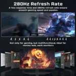 Twisted Minds 24" Fhd Ips, 280 Hz, Hdmi 2.1 Gaming Monitor - Black-137075