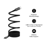M0max Mag.link Magnetic Usb-c To Usb-c Cable 100w Usb 3.2 Gen 2x2 1m-137757