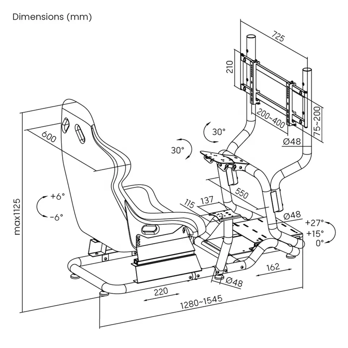 Lumi Racing Car Seat Simulation Portable Game Driving Simulator Chair Vr 2d 3d Racing Gaming Simulator Cockpit Seat -136979 Lumi Racing Car Seat Simulation Portable Game Driving Simulator Chair Vr 2d 3d Racing Gaming Simulator Cockpit Seat -136979