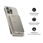 Momax Q.mag X1 Magnetic Wireless Power Bank 10000mah - Sandstone-137689