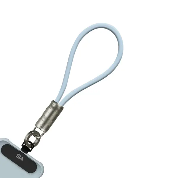 Sia Powerlink Soft Rubber Type C - Type C Lanyard Cable 60w - Light Blue-0