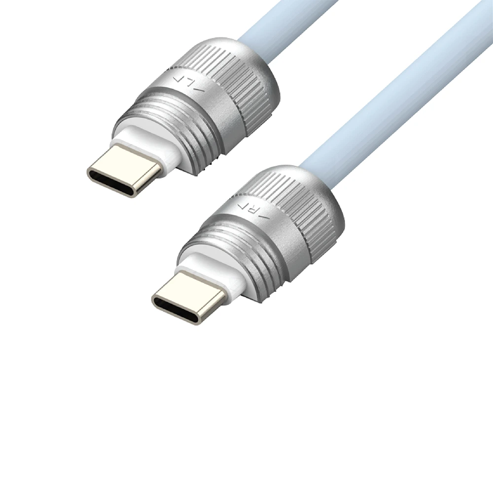 Sia Powerlink Soft Rubber Type C - Type C Lanyard Cable 60w - Light Blue-136578 Sia Powerlink Soft Rubber Type C - Type C Lanyard Cable 60w - Light Blue-136578