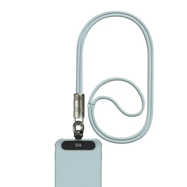 Sia Powerlink Soft Rubber Type C - Type C Lanyard Cable 60w 1.2m - Light Blue-0