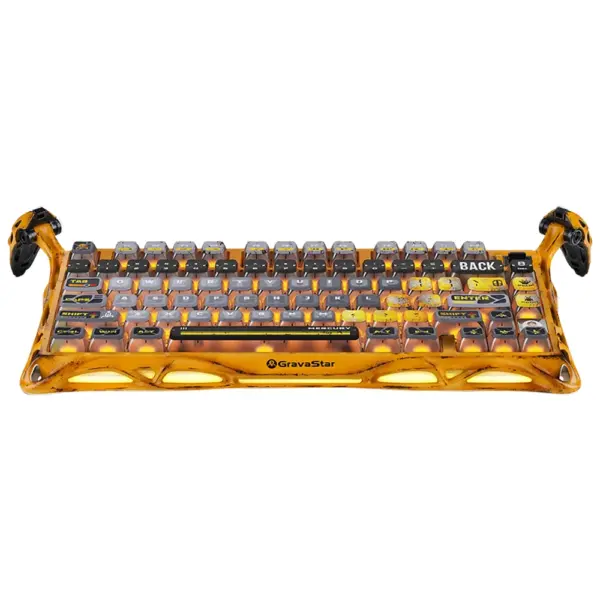 Gravastar Mercury K1 Pro 75% Wireless Mechanical Gaming Special Edition Keyboard - Battle Worn Yellow-0