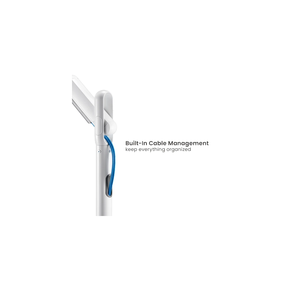 Lumi Mechanical Spring Portable Display Floor Stand - White-136784 Lumi Mechanical Spring Portable Display Floor Stand - White-136784