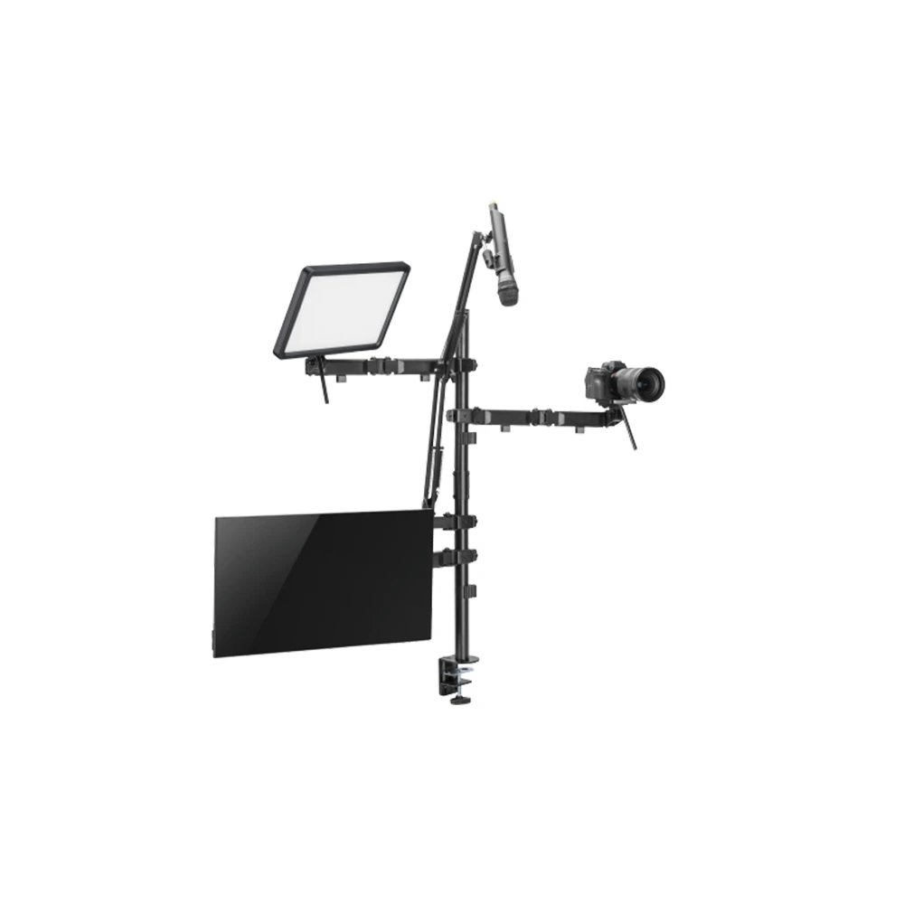 Lumi Single-monitor All-in-one Studio Setup Desktop Stand - Fine Texture Black-136807 Lumi Single-monitor All-in-one Studio Setup Desktop Stand - Fine Texture Black-136807