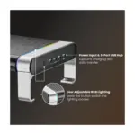 Lumi Hyper Gaming Monitor Riser - Silver & Black-136825