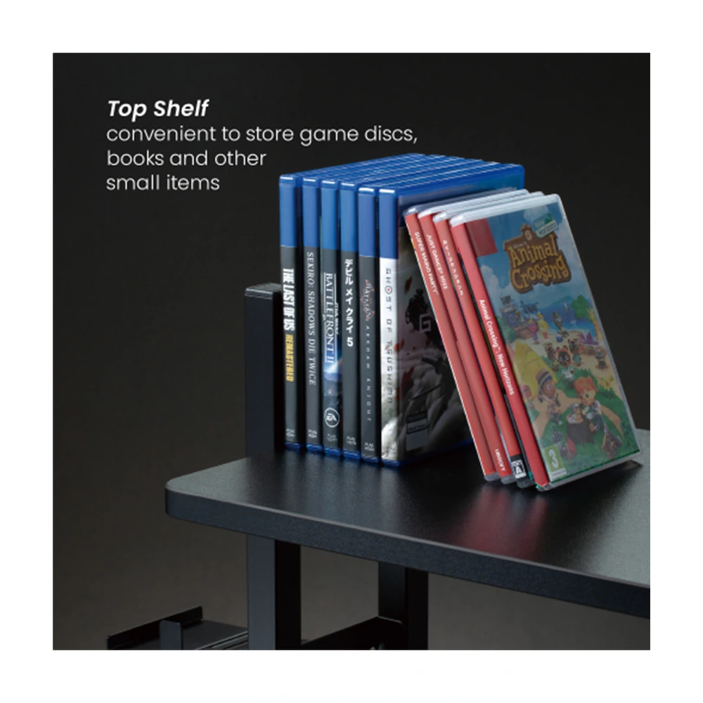 Lumi Gaming Desk Storage Shelf - Black-136836 Lumi Gaming Desk Storage Shelf - Black-136836