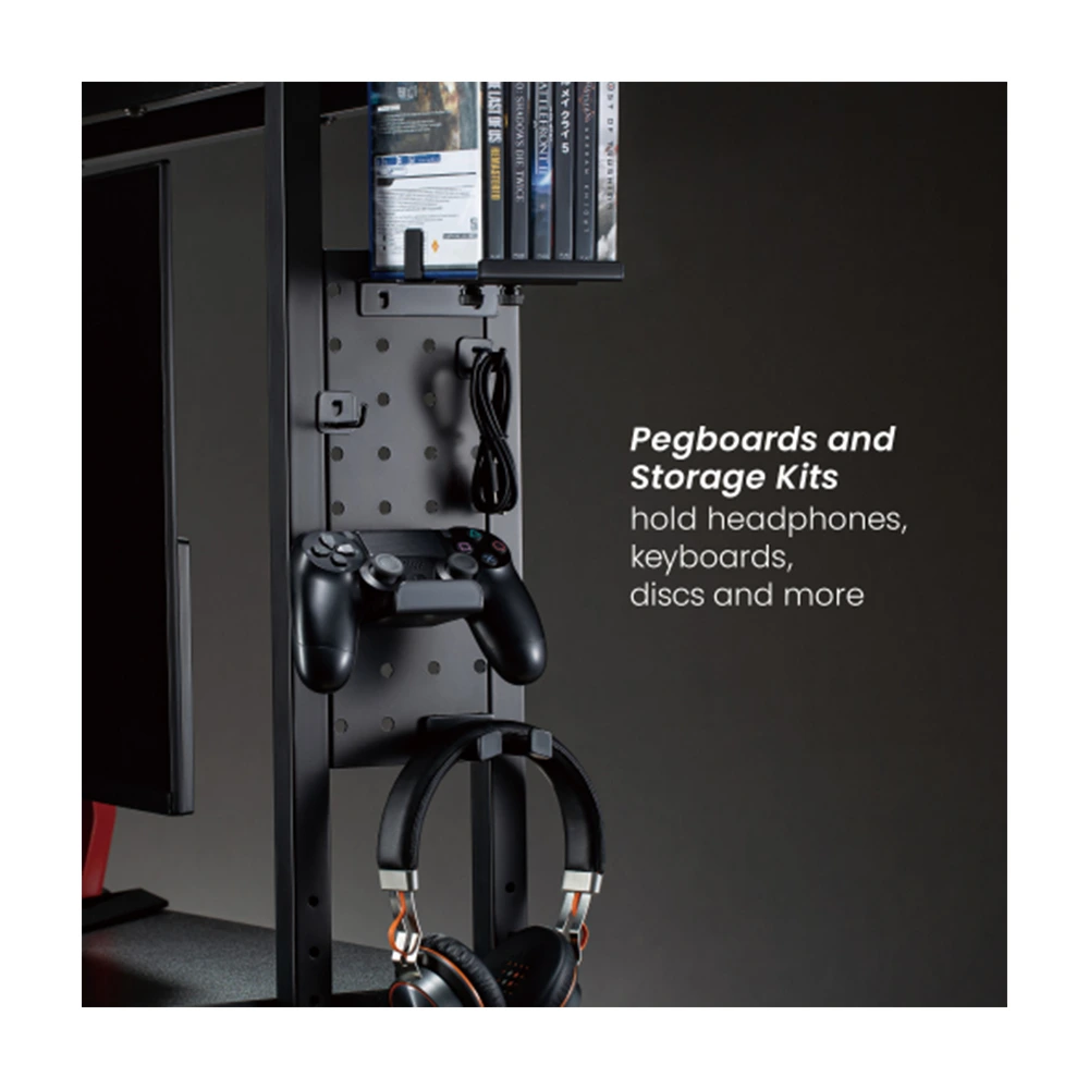 Lumi Gaming Desk Storage Shelf - Black-136835 Lumi Gaming Desk Storage Shelf - Black-136835