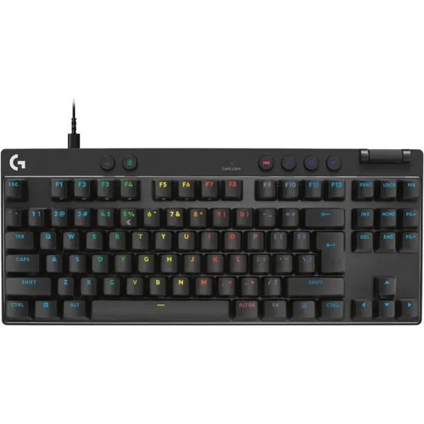 Logitech Pro X Tkl Rapid Wired Gaming Keyboard - Black (English)-0