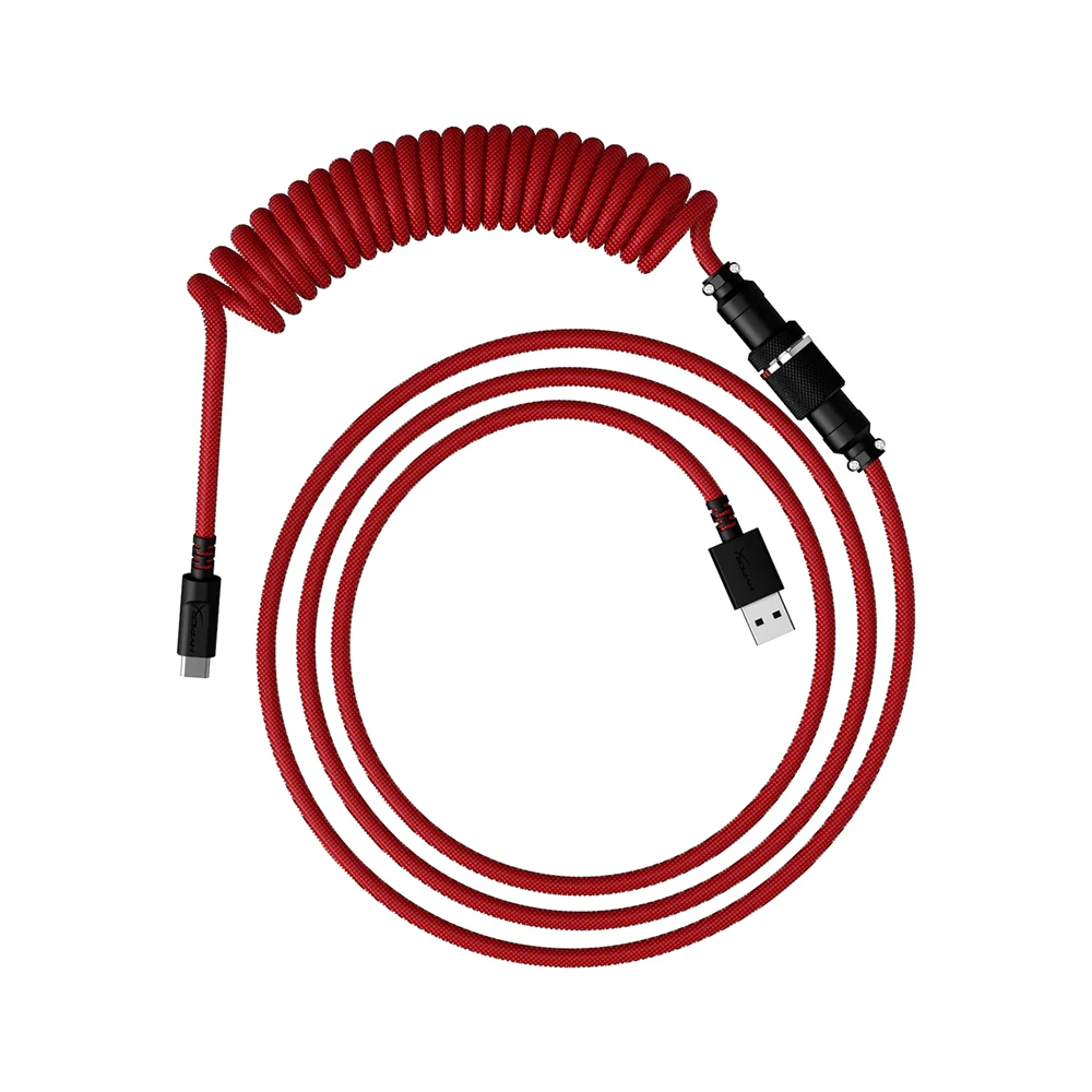 Hyperx Coiled Cable - Red & Black-0 Hyperx Coiled Cable - Red & Black-0