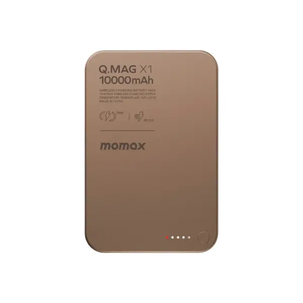 Momax Q.mag X1 Magnetic Wireless Power Bank 10000mah - Sandstone-0