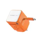 Momax 65w Gantech 1-charge+1-port Gan Charger With Retrachable Usb-c Cable - Orange-0
