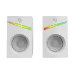 Porodo Gaming Stereo Speakers Volume Knob Control - White-0