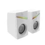 Porodo Gaming Stereo Speakers Volume Knob Control - White-137818
