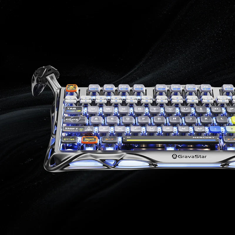 Gravastar Mercury K1 Pro 75% Wireless Mechanical Gaming Keyboard-interstellar Silver-138756 Gravastar Mercury K1 Pro 75% Wireless Mechanical Gaming Keyboard-interstellar Silver-138756