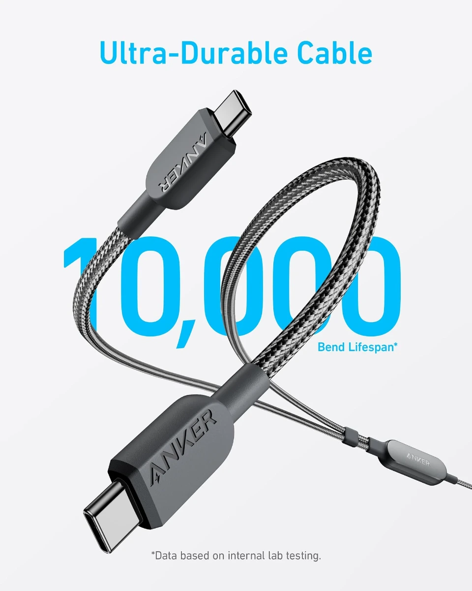 Anker 140w 2-in-1 Usb-c To Usb-c Cable-138959 Anker 140w 2-in-1 Usb-c To Usb-c Cable-138959