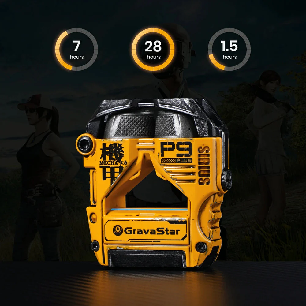 Gravastar Sirius P9 Plus Anc True Wireless Earbuds - War Damaged Yellow-138746 Gravastar Sirius P9 Plus Anc True Wireless Earbuds - War Damaged Yellow-138746