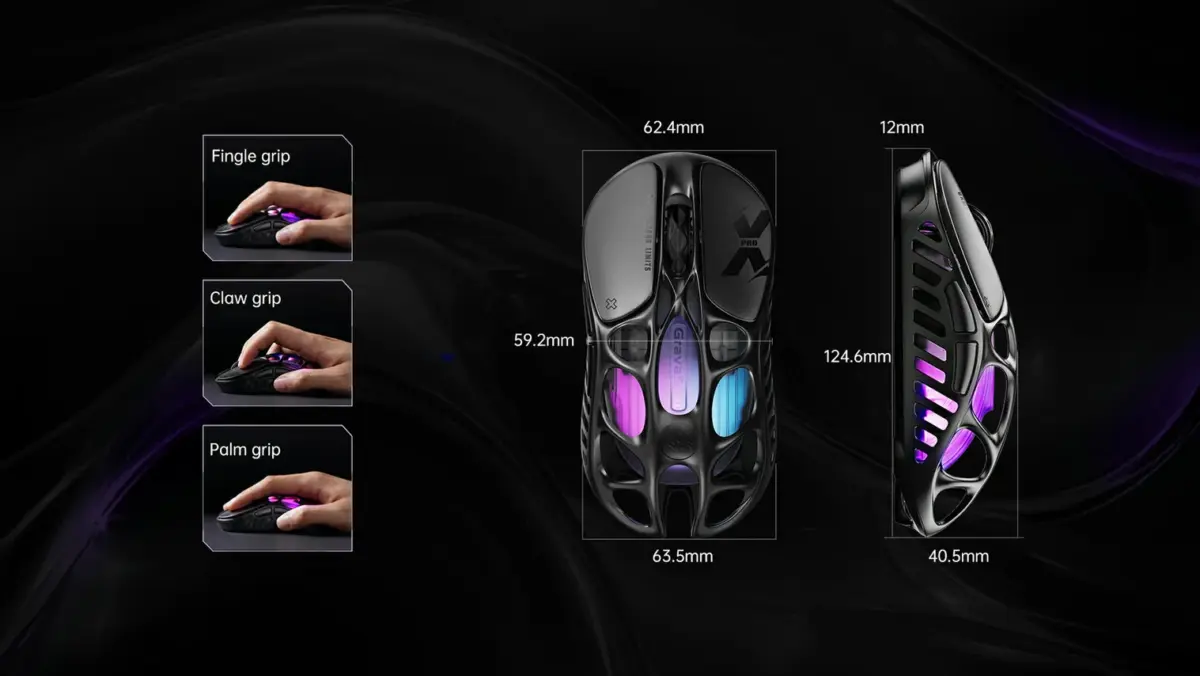 Gravastar Mercury X Pro Wireless Gaming Mouse - Interstellar Silver-138717