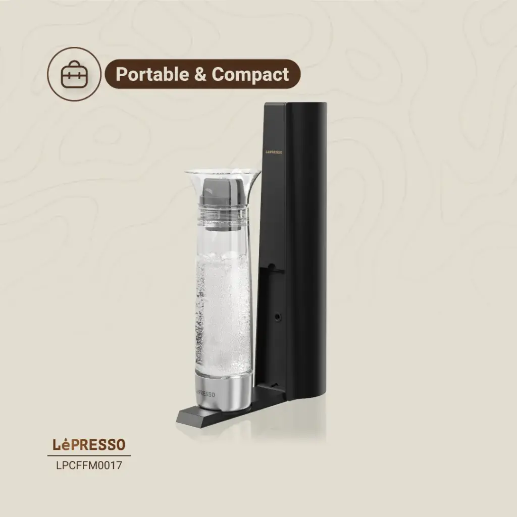 Lepresso Carbonator Instant Sparkling Water 800ml - Black-138269 Lepresso Carbonator Instant Sparkling Water 800ml - Black-138269