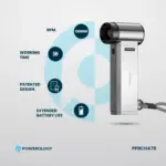 Powerology Turbo Jet Fan & Vacuum - Silver-138238