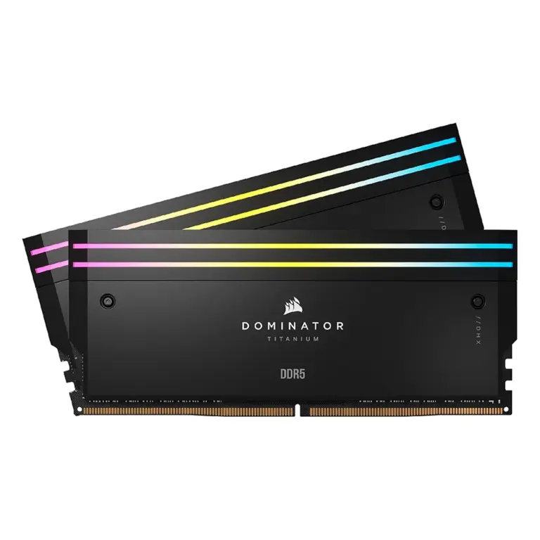 Corsair Dominator Titanium Rgb Ddr5 Ram 64gb (2x32gb) Ddr5 6600mhz Cl32 Intel Xmp Icue Compatible Computer Memory - Black-0