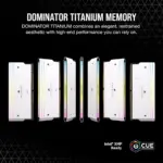 Corsair Dominator Titanium Rgb Ddr5 Ram 32gb (2x16gb) Ddr5 6000mhz Cl30 Intel Xmp Icue Compatible Computer Memory - White-138088