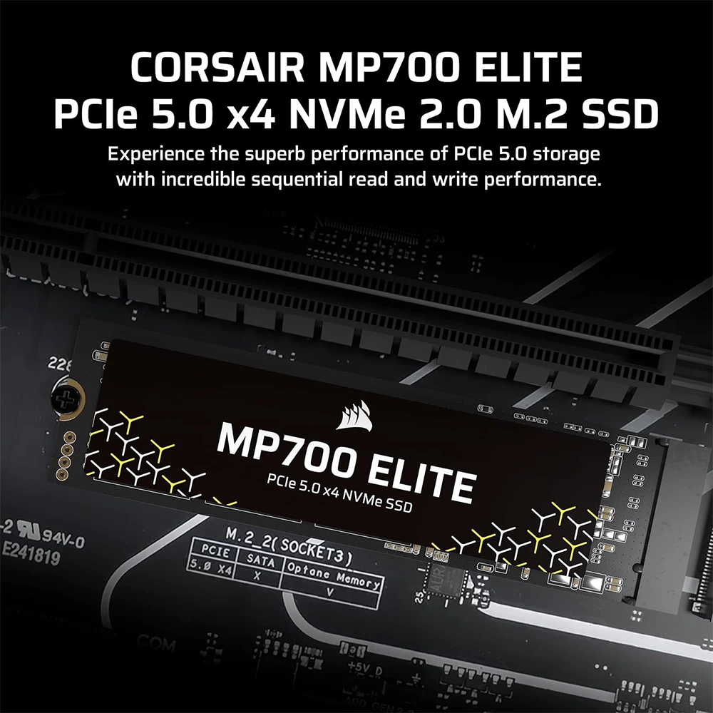 Corsair Mp700 Elite M.2 2280 Pci Express 5.0 X4 Nvme Solid State Drive - 1tb-138114 Corsair Mp700 Elite M.2 2280 Pci Express 5.0 X4 Nvme Solid State Drive - 1tb-138114