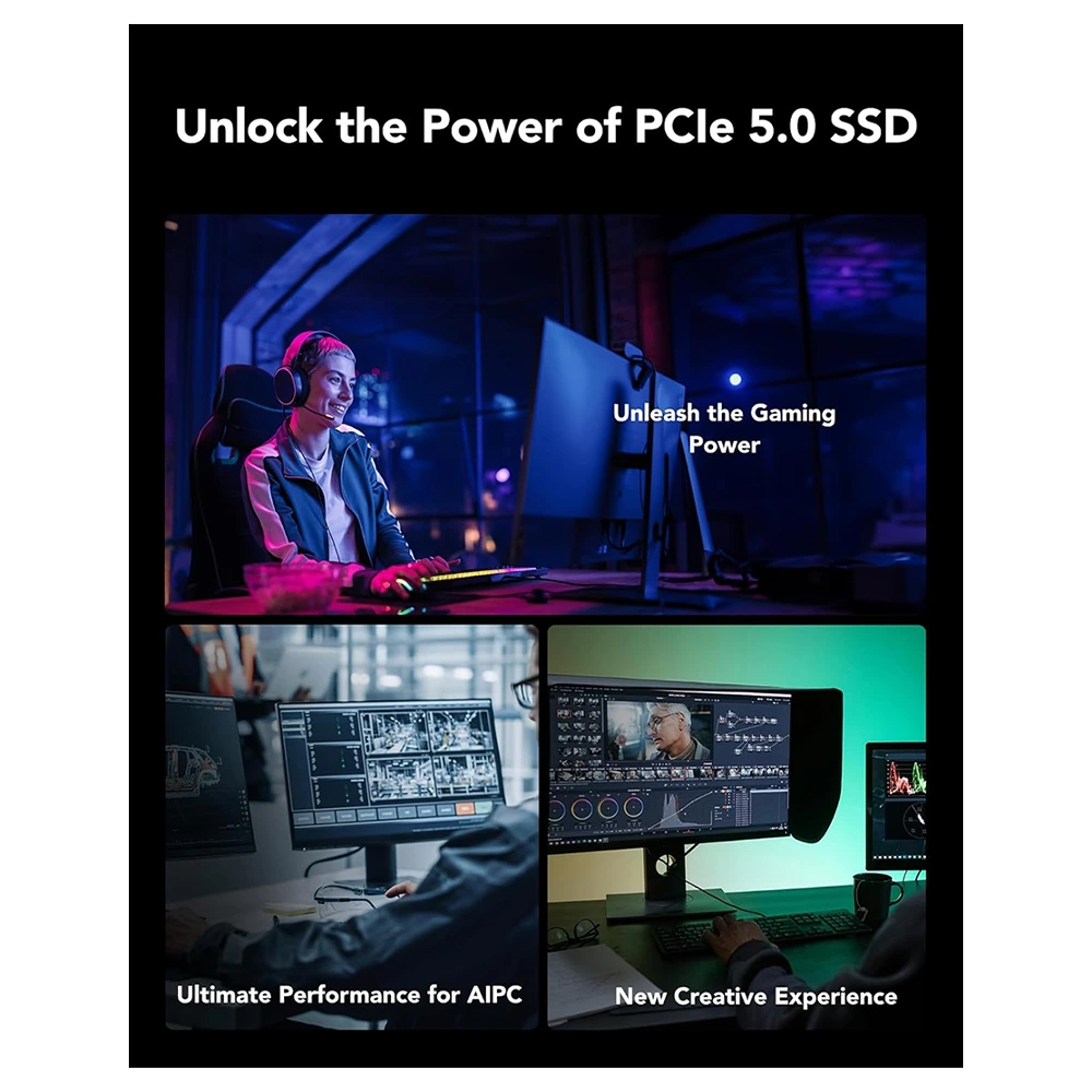 Lexar Nm1090 With Heatsink M.2 2280 Pcie Gen5x4 Nvme Ssd - 1 Tb-138127 Lexar Nm1090 With Heatsink M.2 2280 Pcie Gen5x4 Nvme Ssd - 1 Tb-138127