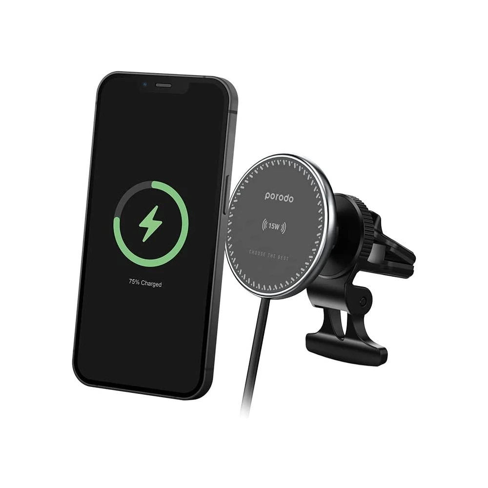 Porodo 3 In 1 Magnetic Car Charger Mount 15w With 20w Pd Car Charger-138689 Porodo 3 In 1 Magnetic Car Charger Mount 15w With 20w Pd Car Charger-138689