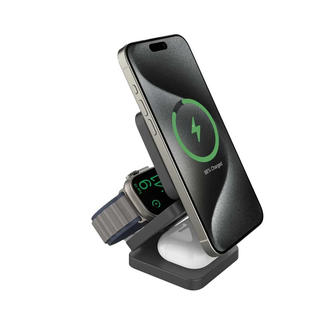 Porodo Multi-device Wireless Foldable Fast Charger 15w-138698 Porodo Multi-device Wireless Foldable Fast Charger 15w-138698