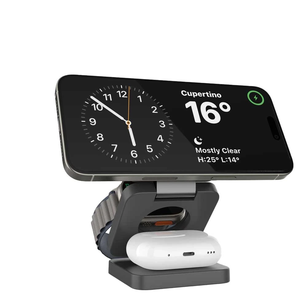 Porodo Multi-device Wireless Foldable Fast Charger 15w-138697 Porodo Multi-device Wireless Foldable Fast Charger 15w-138697