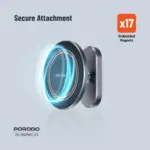 Porodo Aluminum Alloy Magsafe Mount Metal Base & Smooth Rotation - Grey-138711