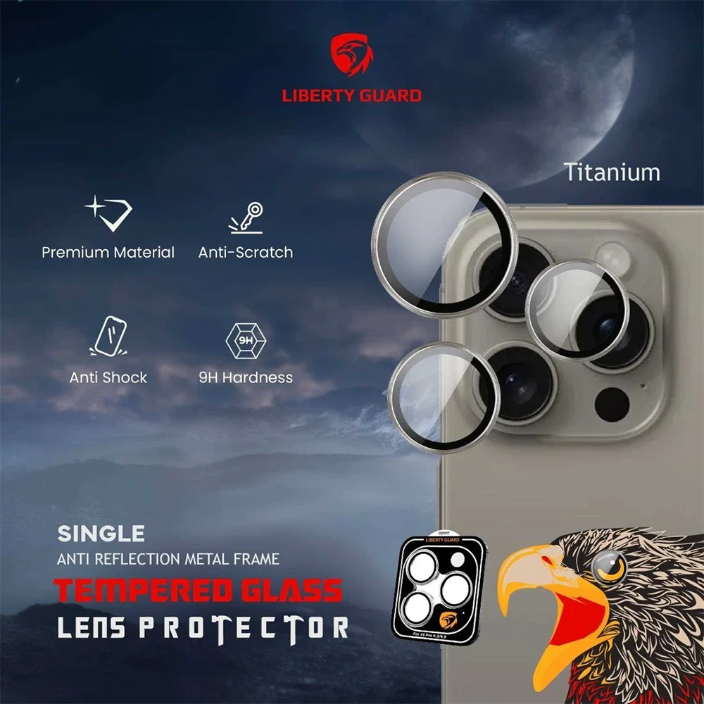 Liberty Guard Camera Lens With Installation Kit Iphone 16 Pro/pro Max - Titanium -138617 Liberty Guard Camera Lens With Installation Kit Iphone 16 Pro/pro Max - Titanium -138617