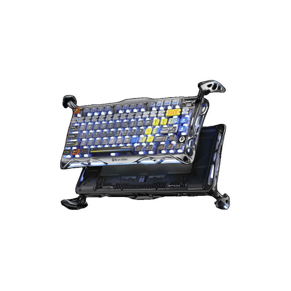 Gravastar Mercury K1 Pro 75% Wireless Mechanical Gaming Keyboard-interstellar Silver-0 Gravastar Mercury K1 Pro 75% Wireless Mechanical Gaming Keyboard-interstellar Silver-0