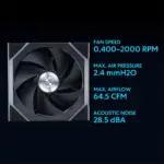 LIAN LI UNI FAN SL Wireless 120mm ARGB Case Fans (3 Pack) - Black-139242