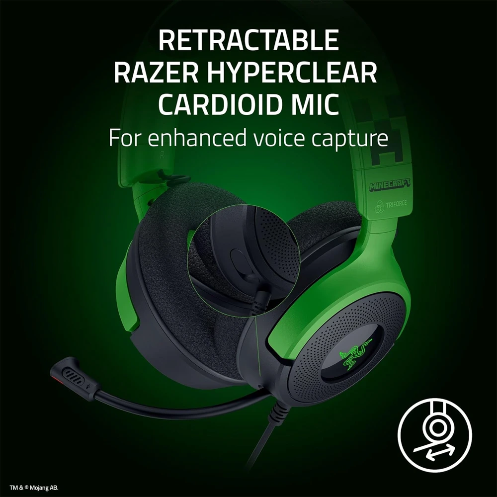 RAZER KRAKEN V4 X – Wired Gaming Headset (Minecraft Edition)-139288 RAZER KRAKEN V4 X – Wired Gaming Headset (Minecraft Edition)-139288