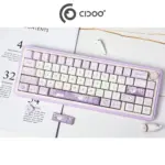 Cidoo Nebula 65% Via-programmable Wired/wireless Mechanical Keyboard - Purple (English)-0
