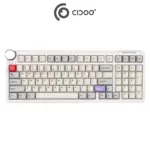 Cidoo Abm098 1800 Compact Via Gasket Mount Hot Swappable Mechanical Gaming Keyboard - Grey (English)-thumbnail