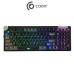 Cidoo Abm098 1800 Compact Via Gasket Mount Hot Swappable Mechanical Gaming Keyboard - Black (English)-thumbnail