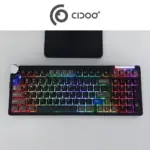 Cidoo Abm098 1800 Compact Via Gasket Mount Hot Swappable Mechanical Gaming Keyboard - Black (English)-0