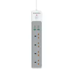 Porodo 4AC 65W 3000W Power Strip - White-0