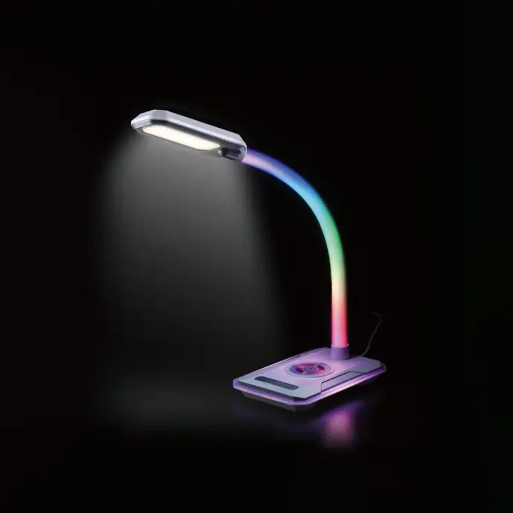 Porodo Gaming E-Sports Desk Lamp with Charging Base - White-139062 Porodo Gaming E-Sports Desk Lamp with Charging Base - White-139062