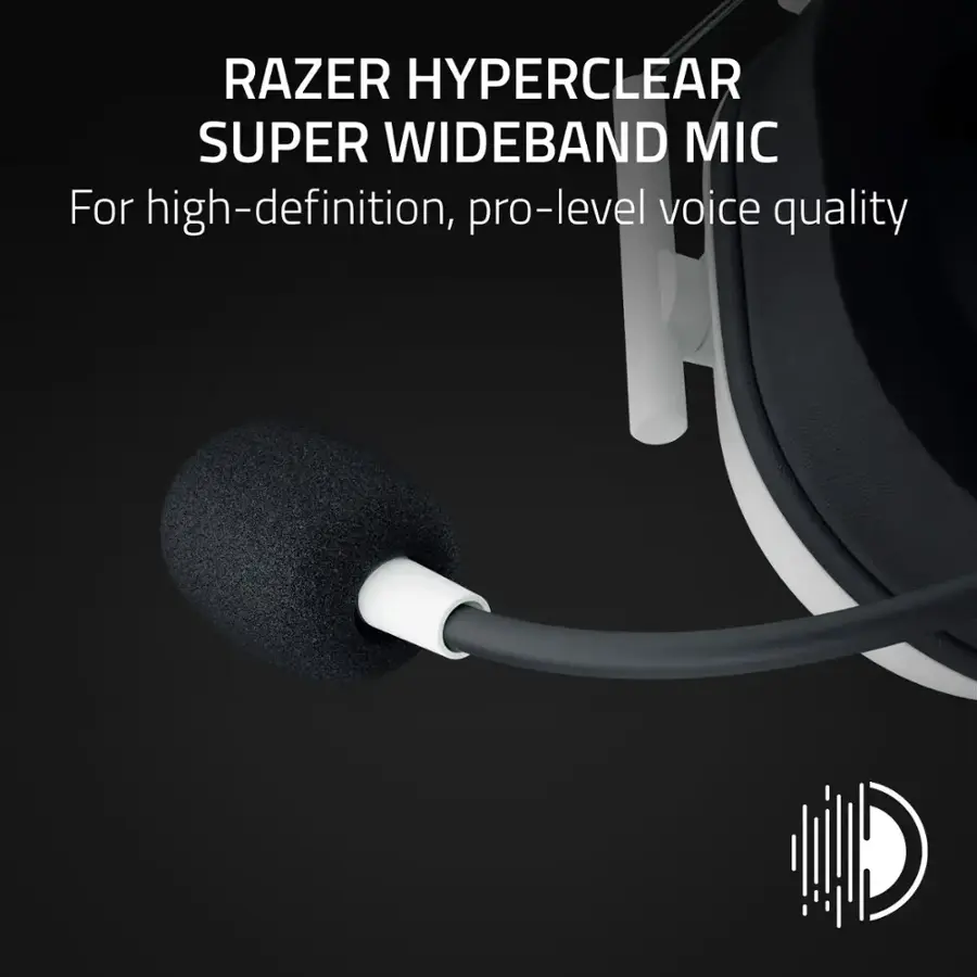 Razer Blackshark V2 Hyperspeed Wireless Gaming Headset - White-139419 Razer Blackshark V2 Hyperspeed Wireless Gaming Headset - White-139419
