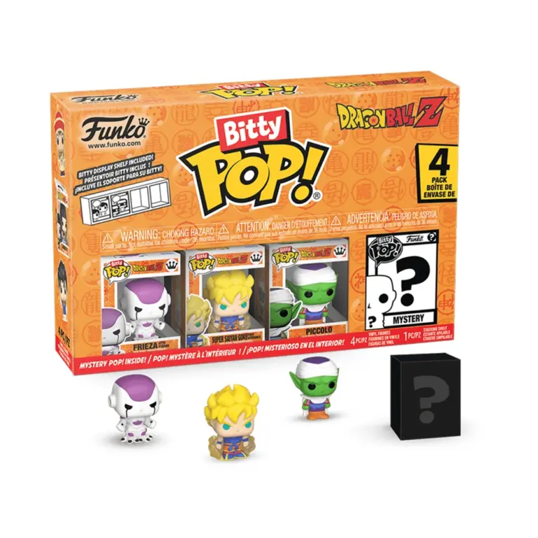 Funko Pop Bitty 4 Pack: Dbz- Frieza 4th Form / Super Saiyan Goku (First Appearance) / Piccolo / Mystery-0