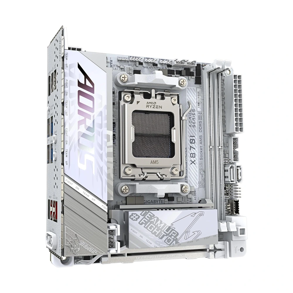 Gigabyte X870i Aorus Pro Ice Ddr5 Motherboard - White-139960 Gigabyte X870i Aorus Pro Ice Ddr5 Motherboard - White-139960