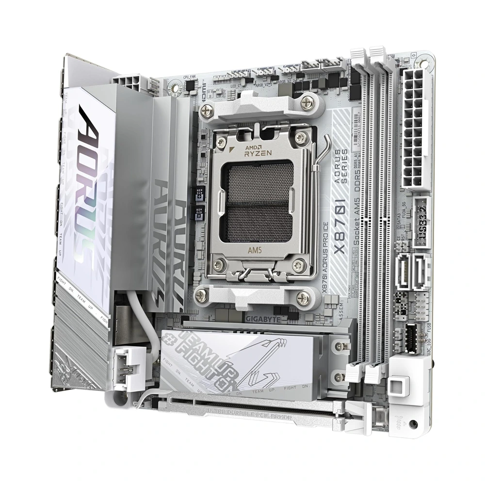 Gigabyte X870i Aorus Pro Ice Ddr5 Motherboard - White-139961 Gigabyte X870i Aorus Pro Ice Ddr5 Motherboard - White-139961