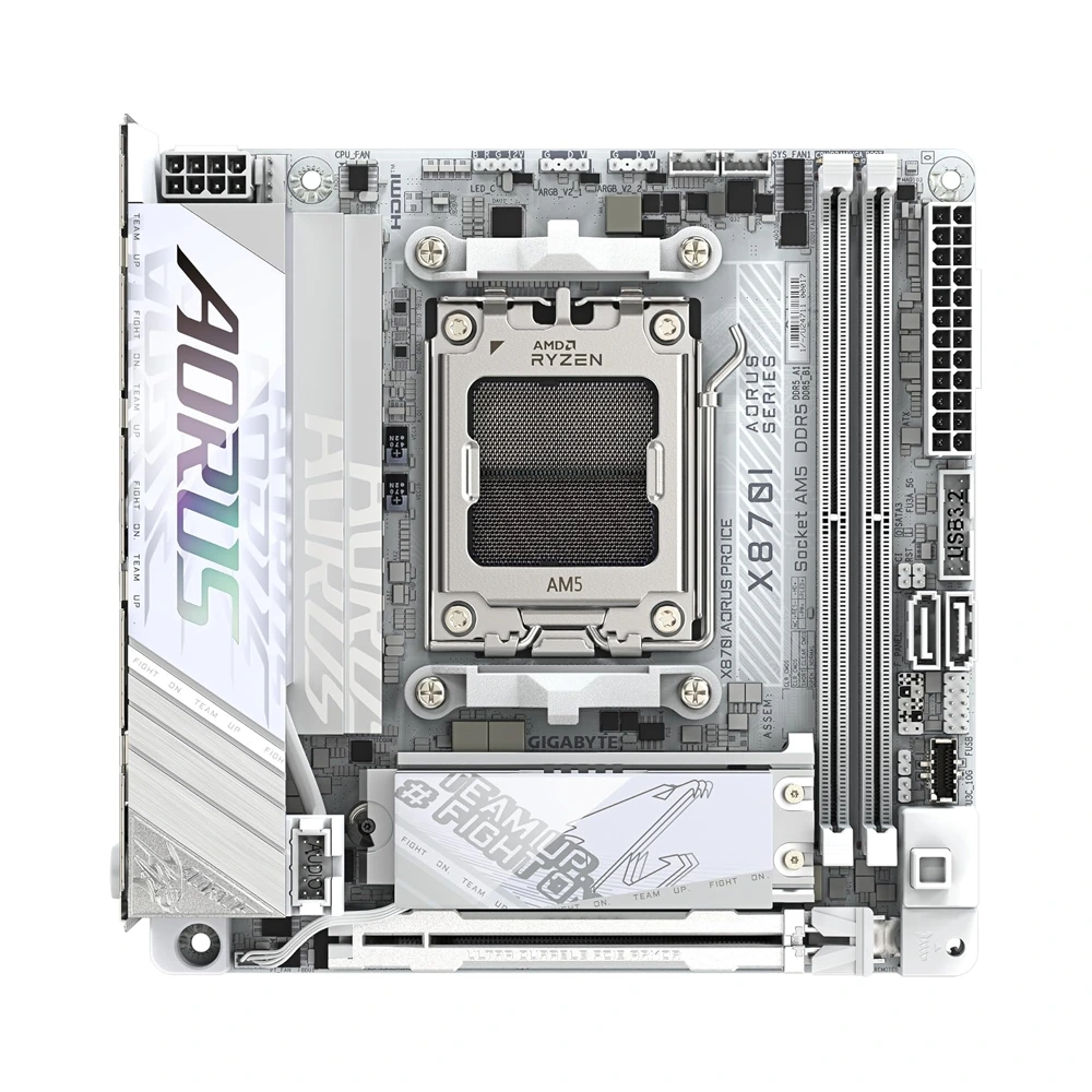 Gigabyte X870i Aorus Pro Ice Ddr5 Motherboard - White-thumbnail Gigabyte X870i Aorus Pro Ice Ddr5 Motherboard - White-thumbnail